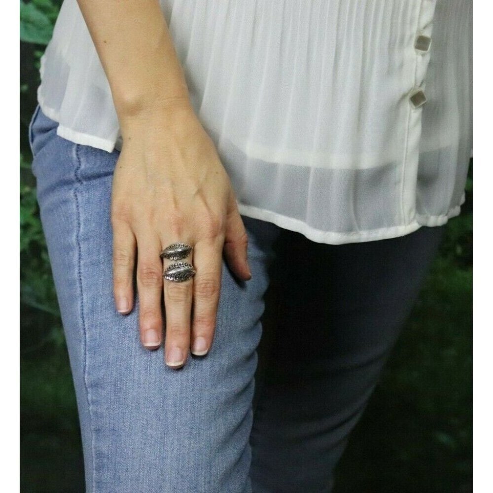 Sterling Silver Bypass Ring Size 9 1/4 - Picture 3 of 7
